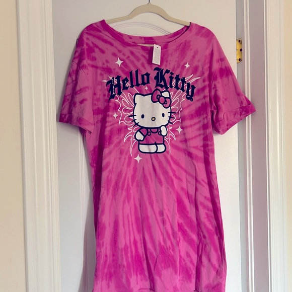 Hello Kitty tie dye t-shirt dress size L - Picture 1 of 3